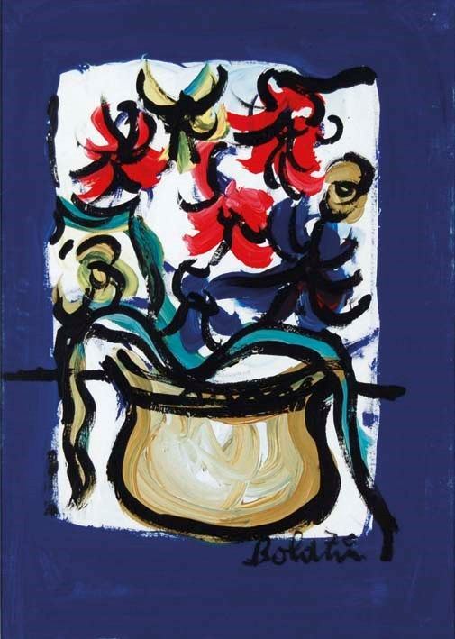 GUSTAVO  BOLDRINI - Vaso di fiori 