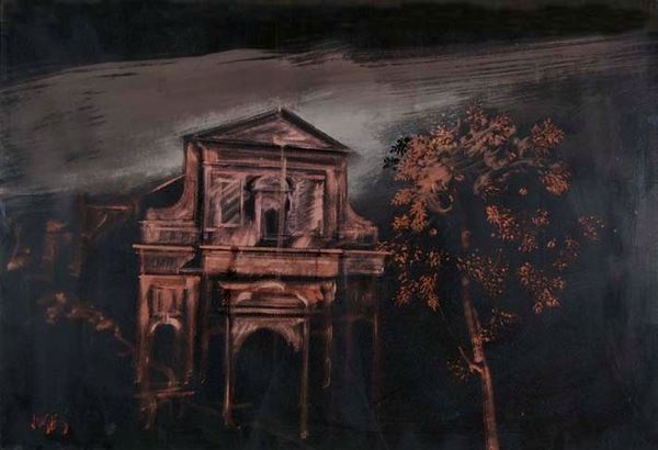 ALBERTO  SUGHI - La chiesa e l'albero 1972-73
