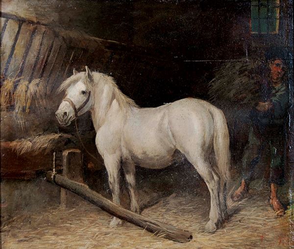 Cavallo nella stalla