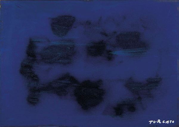 GIULIO TURCATO - Cangiante blu-viola (primi anni '70)