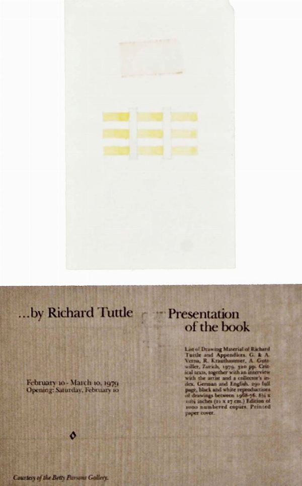 RICHARD TUTTLE - 48 1/2'' Center-point works 1976