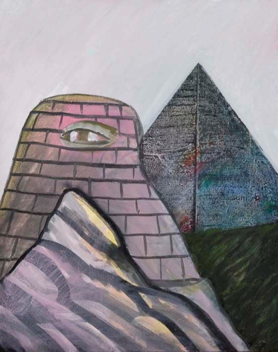 CARMELO ZOTTI - Piramide e sfinge 1975