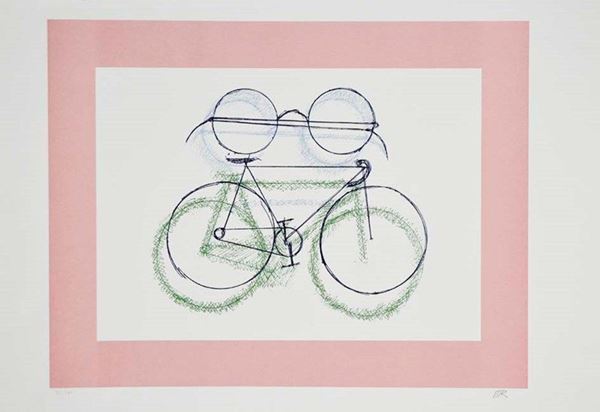 CARLO CIUSSI - Bicicletta con occhiali (1975)