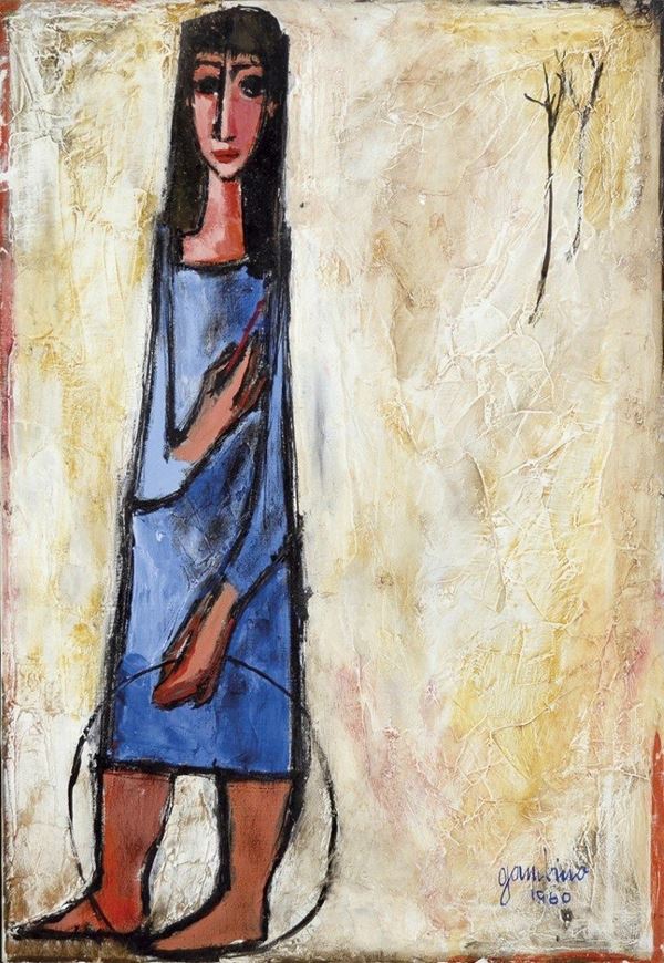 GIUSEPPE GAMBINO - Bambina col cerchio 1960