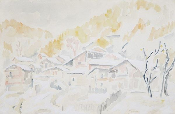 FIORENZO TOMEA - Paesaggio a Zoppè 1954