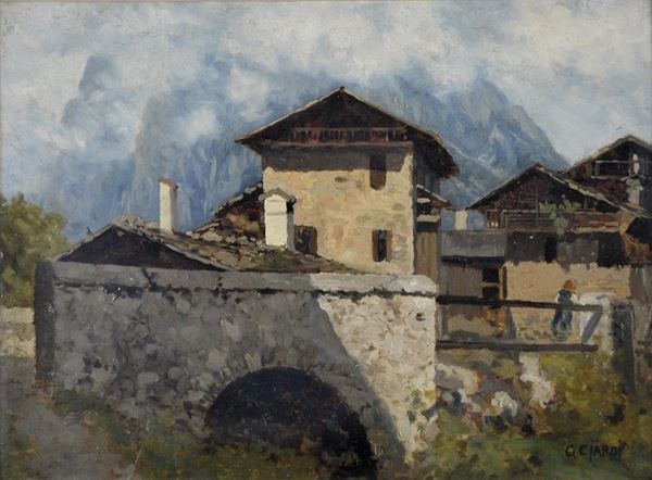 GUGLIELMO CIARDI - Ponte di montagna - Schilpario 1894