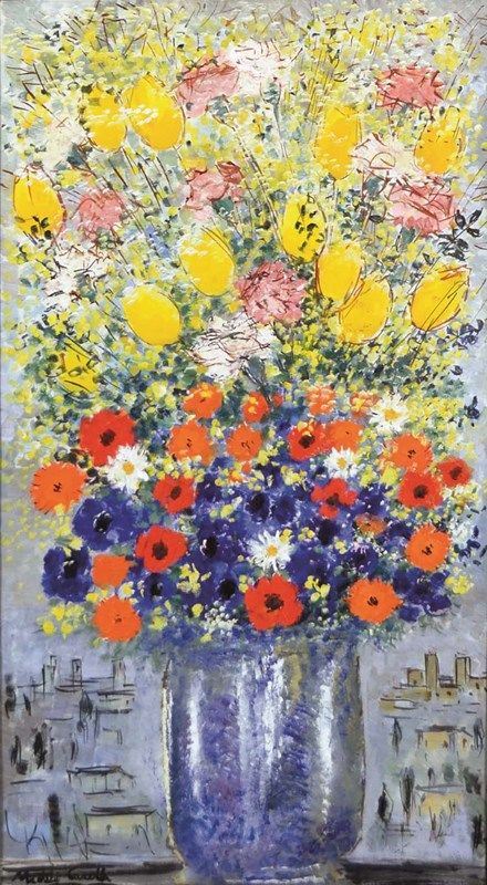 MICHELE CASCELLA - Vaso con  fiori 1971