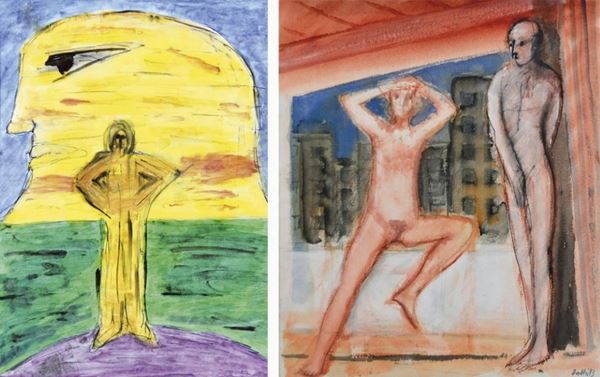CARMELO ZOTTI - Figura e sfinge 1993 - Figure 1983