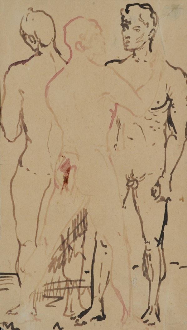 ALIGI SASSU - Tre uomini nudi (1937-38)