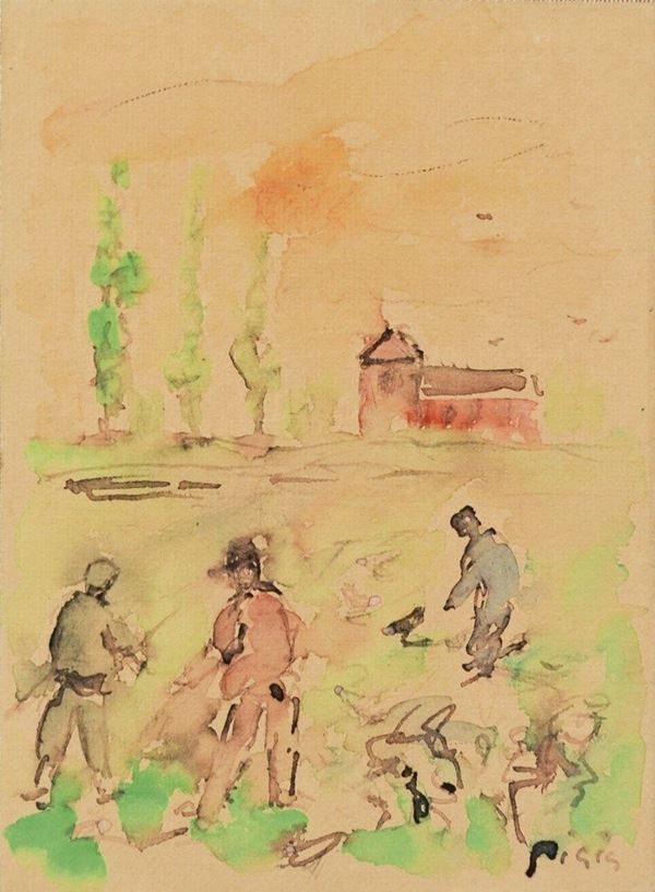 FILIPPO DE PISIS - Scena campestre