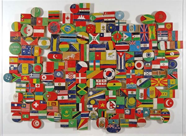 Bandiere disegnate a matita del mondo 2009