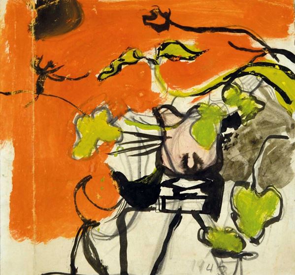 GRAHAM SUTHERLAND - Study for -The lamp- 1945