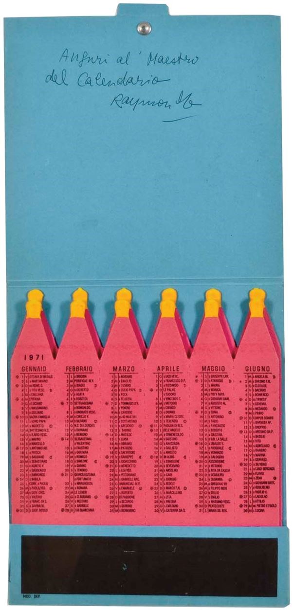 RAYMOND  HAINS - Calendario 1971