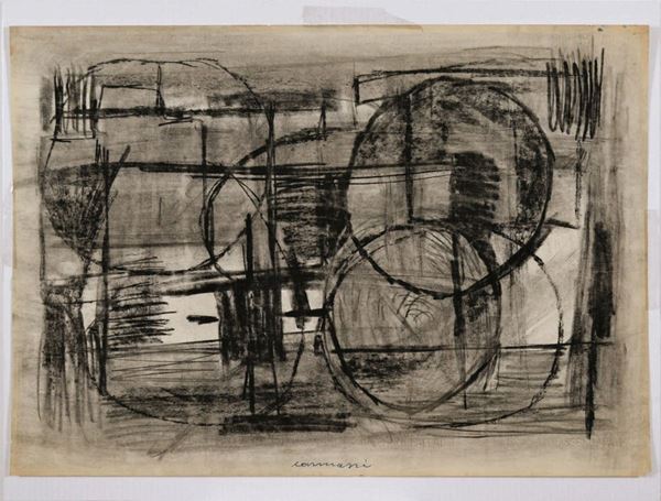 ARTURO CARMASSI : senza titolo  ((anni 50))  - carboncino su carta  - Auction - Fidesarte - Casa d'aste