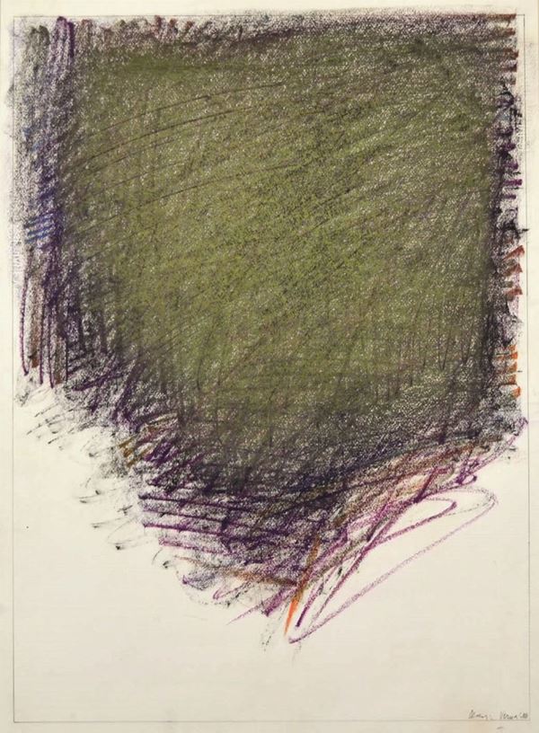 CLAUDIO  VERNA : senza titolo  (1988)  - tecnica mista su carta - Asta 70° Asta di arte moderna e contemporanea - Fidesarte - Casa d'aste
