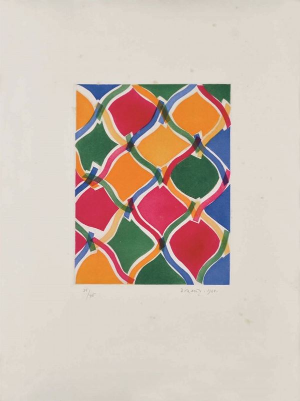 PIERO DORAZIO : senza titolo  (1968)  - acquaforte acquatinta es. 35/45 - Asta 71° Asta di Arte Moderna e Contemporanea - Fidesarte - Casa d'aste