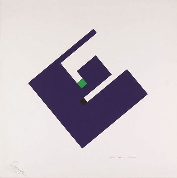 BRUNO  MUNARI : Positivo-Negativo  (1984)  - serigrafia es. 89/90 - Asta 71° Asta di Arte Moderna e Contemporanea - Fidesarte - Casa d'aste