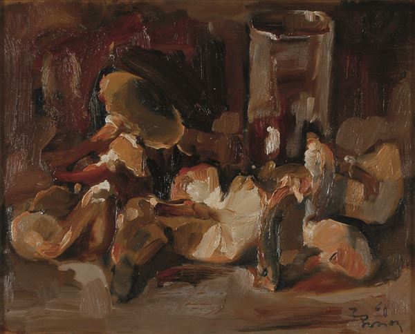 GIOVANNI BISSON : Natura morta  (1968)  - olio su tavola - Auction 71° Asta di Arte Moderna e Contemporanea - Fidesarte - Casa d'aste