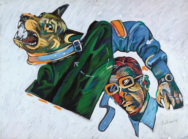 VINCENZO EULISSE : senza titolo   (1971)  - olio su tela - Asta 71° Asta di Arte Moderna e Contemporanea - Fidesarte - Casa d'aste