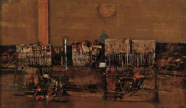 LINO DINETTO : Paesaggio  - olio su tavola - Auction 71° Asta di Arte Moderna e Contemporanea - Fidesarte - Casa d'aste