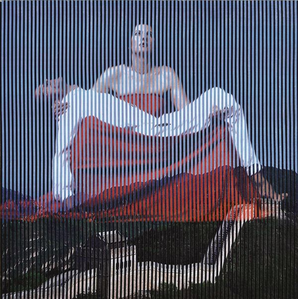 MALIPIERO : "Osmosi" Marina Abramovic - Muraglia cinese  (2014)  - tecnica mista e collage su tavola - Asta 71° Asta di Arte Moderna e Contemporanea - Fidesarte - Casa d'aste