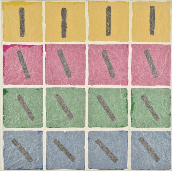 WALTER  FUSI : senza titolo  (1980)  - olio e collage su tela - Auction 71° Asta di Arte Moderna e Contemporanea - Fidesarte - Casa d'aste