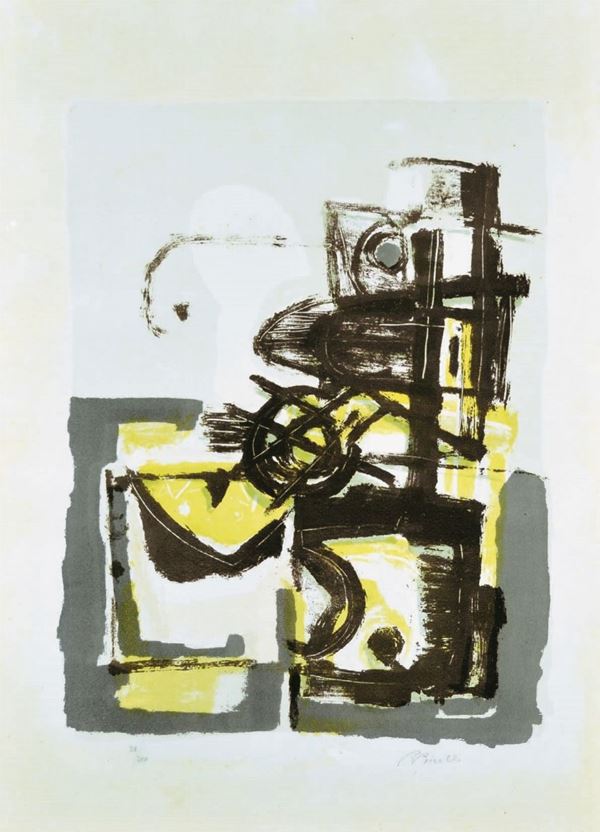 RENATO BIROLLI : senza titolo  - litografia es. 28/200 - Auction 71° Asta di Arte Moderna e Contemporanea - Fidesarte - Casa d'aste