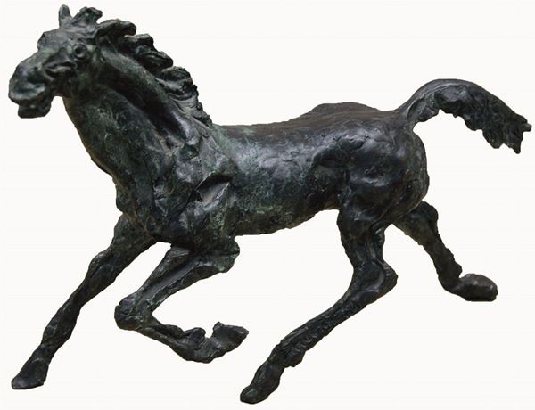 AUGUSTO MURER : Cavallino  (1984)  - scultura in bronzo - Asta 71° Asta di Arte Moderna e Contemporanea - Fidesarte - Casa d'aste