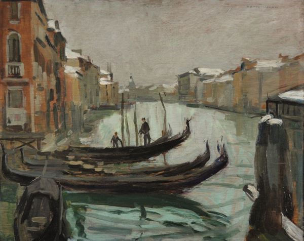 MARCO NOVATI : Canale veneziano  - olio su tavola
 - Asta 71° Asta di Arte Moderna e Contemporanea - Fidesarte - Casa d'aste