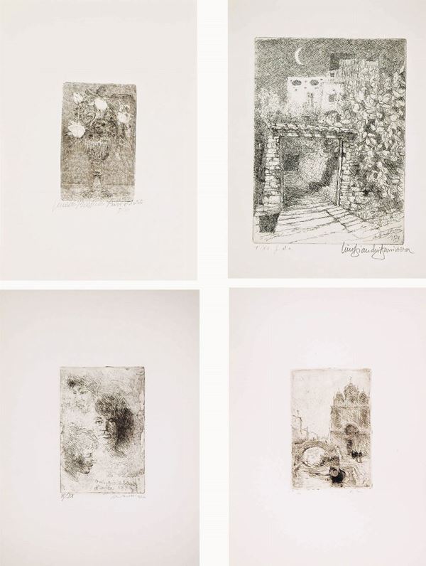 AUTORI VARI : Sete di Vivere  (1973)  - cartella contenente 4 acqueforti es. T/XX - Auction 71° Asta di Arte Moderna e Contemporanea - Fidesarte - Casa d'aste