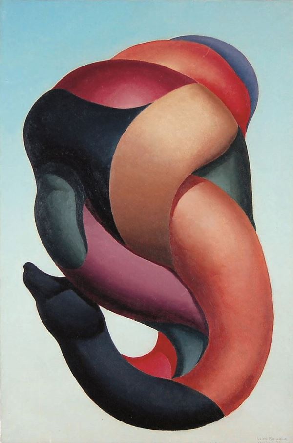 LEONE MINASSIAN : Forme elicoidali  (1973)  - olio su tela - Asta 71° Asta di Arte Moderna e Contemporanea - Fidesarte - Casa d'aste