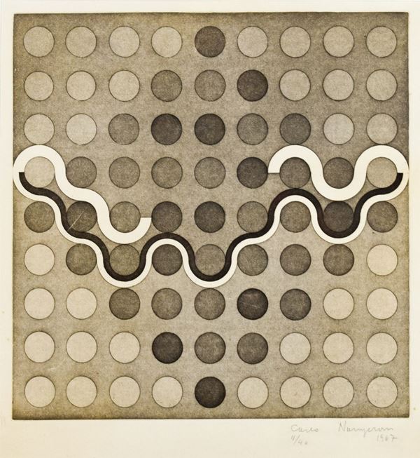 CARLO  NANGERONI : senza titolo  (1967)  - acquaforte es. 11/40 - Auction ASTA 73 A TEMPO DI GRAFICA - I - Fidesarte - Casa d'aste