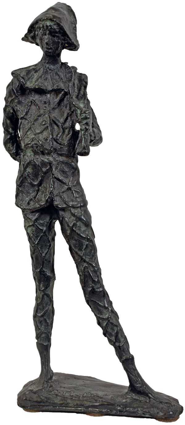 AUGUSTO MURER : Arlecchino  - scultura in bronzo es. 71/75 - Auction ASTA 73 A TEMPO DI ARTE MODERNA E CONTEMPORANEA - II - Fidesarte - Casa d'aste