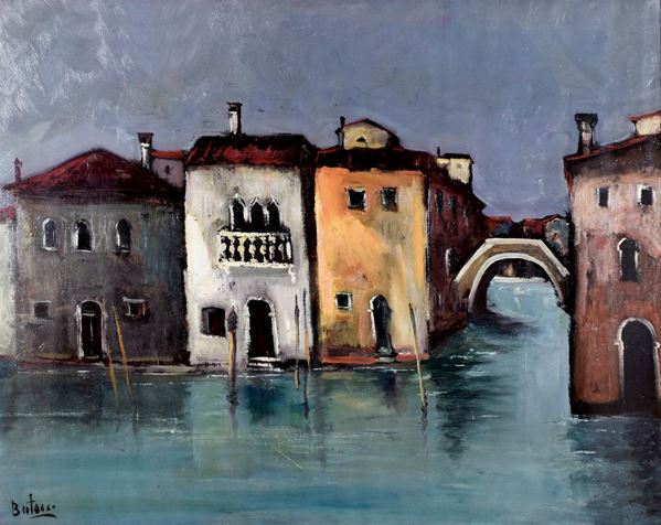 PIERO BERTACCO : Venezia-Minore  (1978)  - olio su tela - Auction ASTA 73 A TEMPO DI ARTE MODERNA E CONTEMPORANEA - II - Fidesarte - Casa d'aste