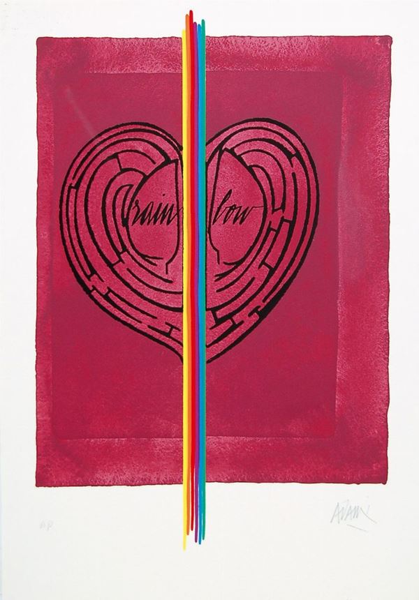 VALERIO  ADAMI - Heart and rainbow