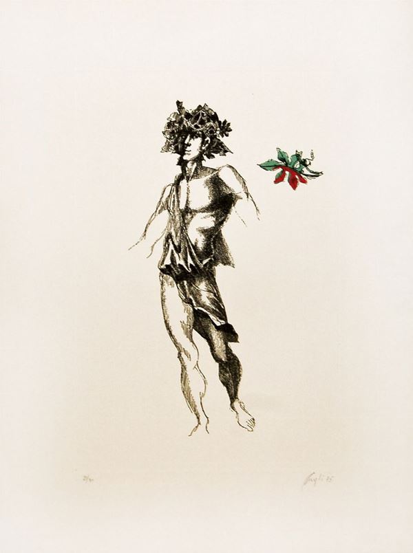 CORRADO CAGLI : Bacco ed Arianna  (1975)  - acquaforte acquatinta es. 21/90 - Auction ASTA 73 A TEMPO DI GRAFICA - I - Fidesarte - Casa d'aste