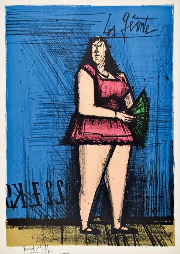 BERNARD BUFFET : La Geante  (1968)  - litografia es. 80/120 - Auction ASTA 73 A TEMPO DI GRAFICA - I - Fidesarte - Casa d'aste