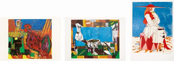 AUTORI VARI : firma e tiratura in basso  - lotto di 3 serigrafie - Auction ASTA 73 A TEMPO DI GRAFICA - I - Fidesarte - Casa d'aste