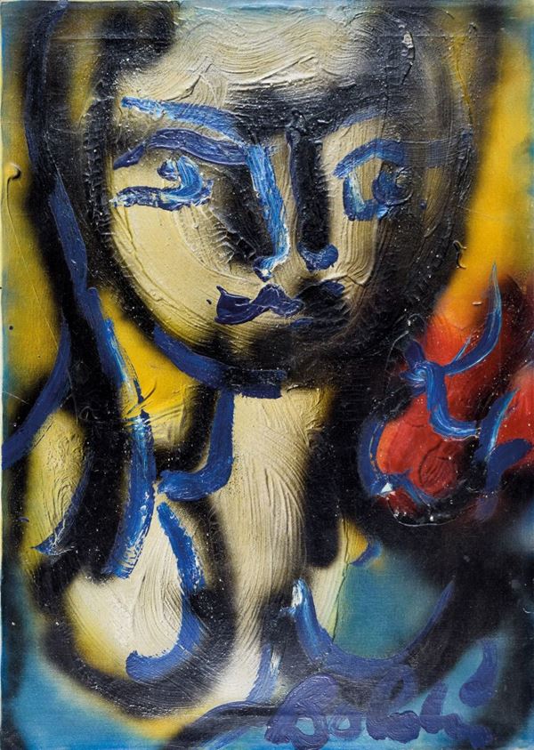 GUSTAVO  BOLDRINI : Figura  - olio su tela - Auction ASTA 73 A TEMPO DI ARTE MODERNA E CONTEMPORANEA - II - Fidesarte - Casa d'aste