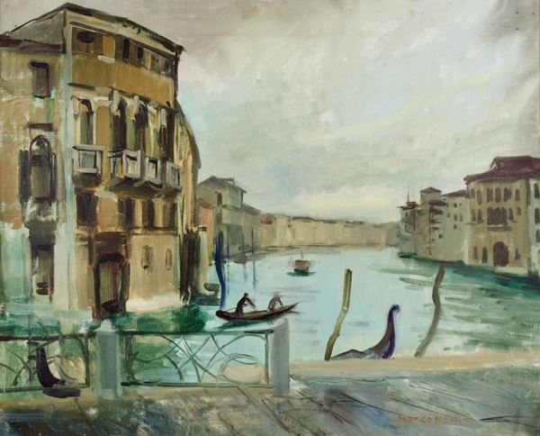 MARCO NOVATI : Rio veneziano  (1940)  - olio su tela - Auction ASTA 73 A TEMPO DI ARTE MODERNA E CONTEMPORANEA - II - Fidesarte - Casa d'aste