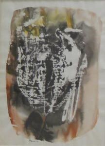 BRUNA GASPARINI : Sole d'autunno  (1961)  - tecnica mista su carta - Asta 5° Asta Benefica Opere d'Arte - Fidesarte - Casa d'aste