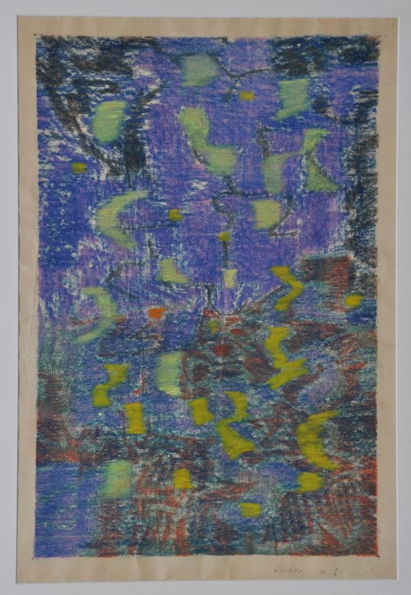 GINO MORANDIS : Carta spazialista per concorso n.1   (1949/50)  - pastelli su carta - Auction 5a Asta Benefica Opere d'Arte - Fidesarte - Casa d'aste