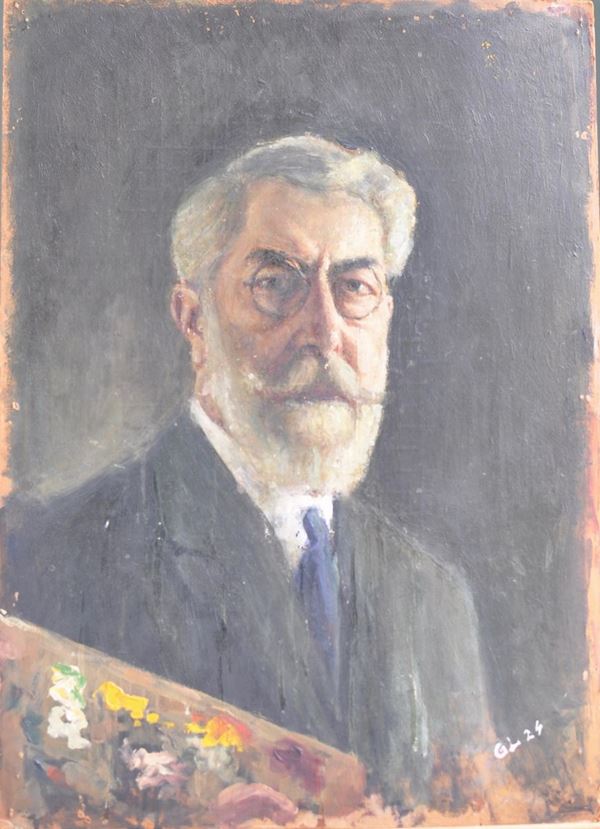 PITTORE TRIESTINO : Ritratto  (1924)  - olio su tavola - Auction 5a Asta Benefica Opere d'Arte - Fidesarte - Casa d'aste