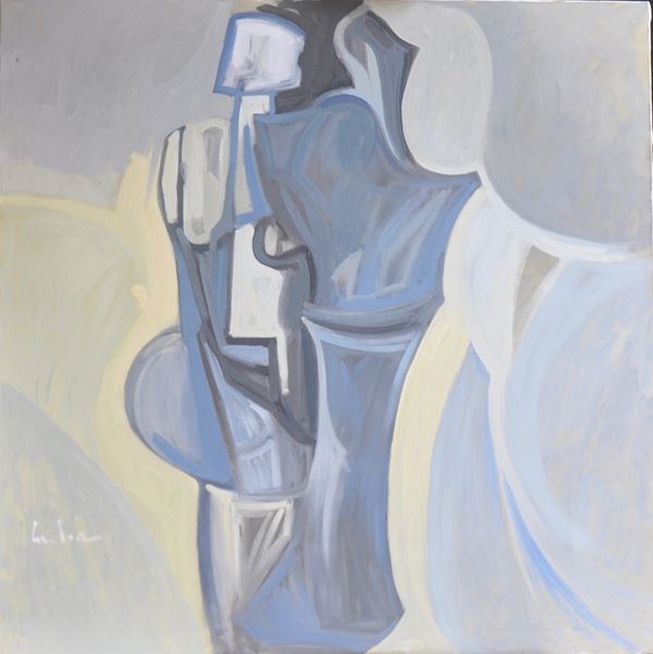 ALBERTO  CANDIAN : Figure  (2006)  - olio su tela - Asta 5° Asta Benefica Opere d'Arte - Fidesarte - Casa d'aste