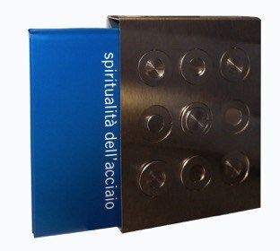 IVANO FABBRI : Spiritualità dell'acciaio  (2016)  - volume in acciaio contenente libro - Asta 5° Asta Benefica Opere d'Arte - Fidesarte - Casa d'aste