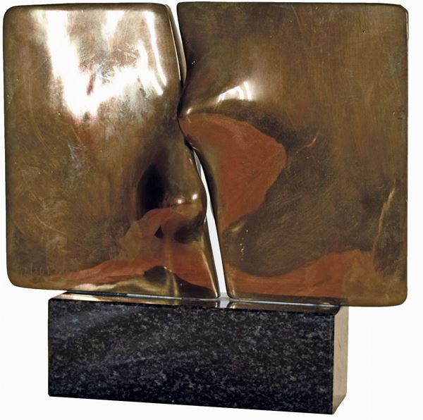 AGOSTINO  BONALUMI : senza titolo  - scultura in bronzo su base di marmo es. 13/36 - Asta 74° Asta di Arte Moderna e Contemporanea - Fidesarte - Casa d'aste