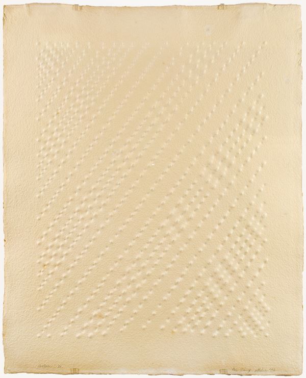 ENRICO  CASTELLANI : senza titolo  (1992)  - carta a rilievo - Auction 74° Modern and contemporary art auction - Fidesarte - Casa d'aste