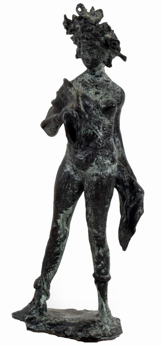 AUGUSTO MURER : Ballerina (Donna arabescata)  (1983)  - scultura in bronzo  - Asta ASTA DI NATALE 2017  - II - Fidesarte - Casa d'aste