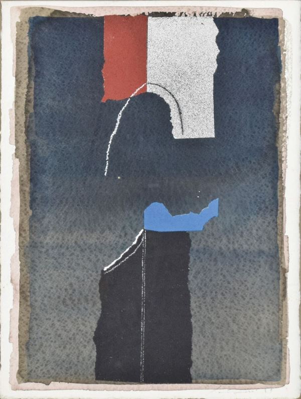 GIUSEPPE SANTOMASO : senza titolo  (1989)  - tecnica mista su cartoncino - Auction 76°MODERN AND CONTEMPORARY ART AUCTION - I - Fidesarte - Casa d'aste