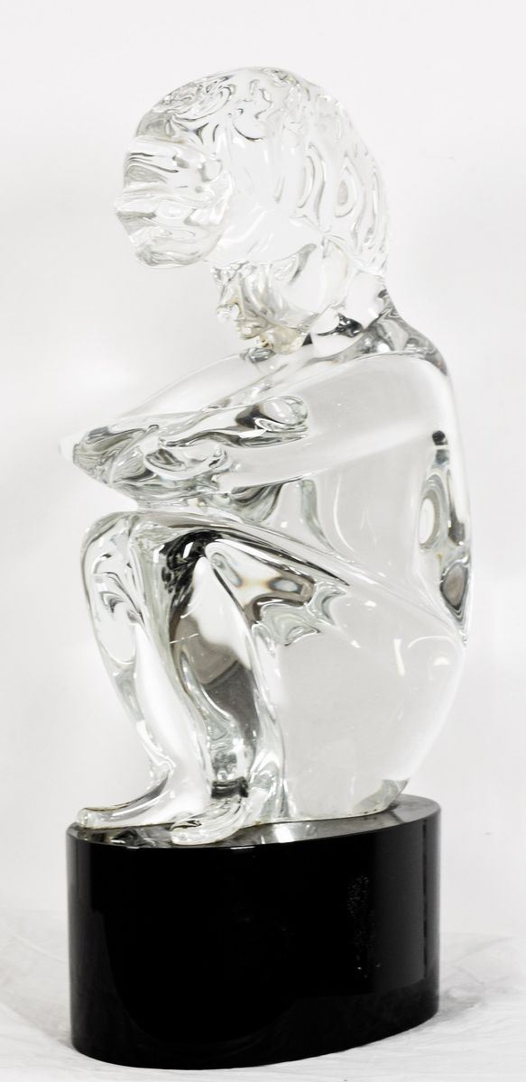 VINCENZO NASON Murano : Bambino  - scultura in vetro cristallo soffiato con basamento nero   - Auction ASTA DI NATALE - II SESSIONE - II - Fidesarte - Casa d'aste